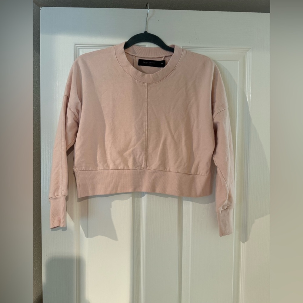 daniel Patrick Pink Cropped Sweatshirt